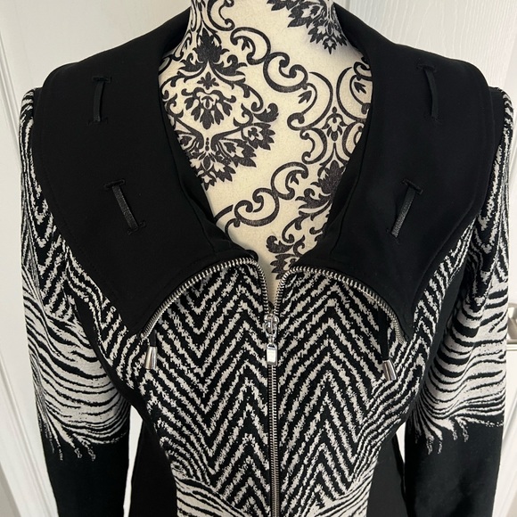 Frank Lyman. For Melanie Lyne. NWT. Zip up zebra print midi dress/ blazer. SZ 8. - Picture 9 of 14